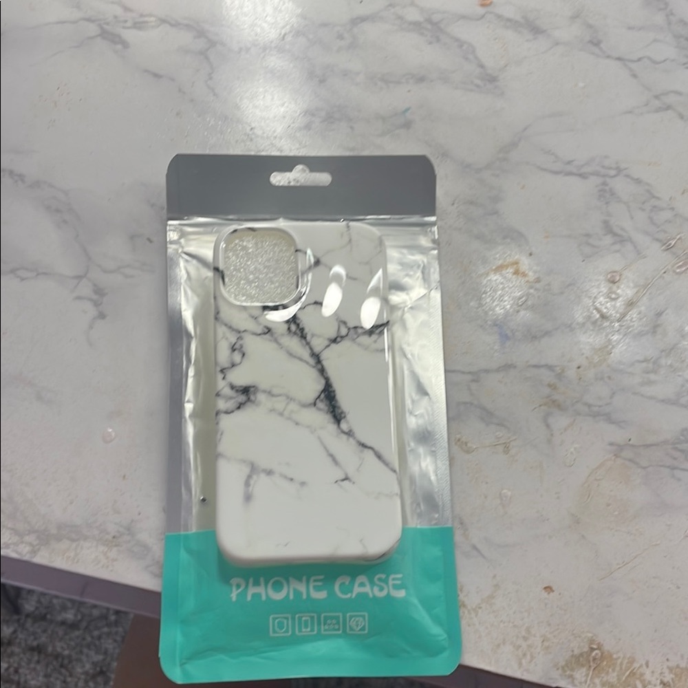 Marble Design Phone Case - White